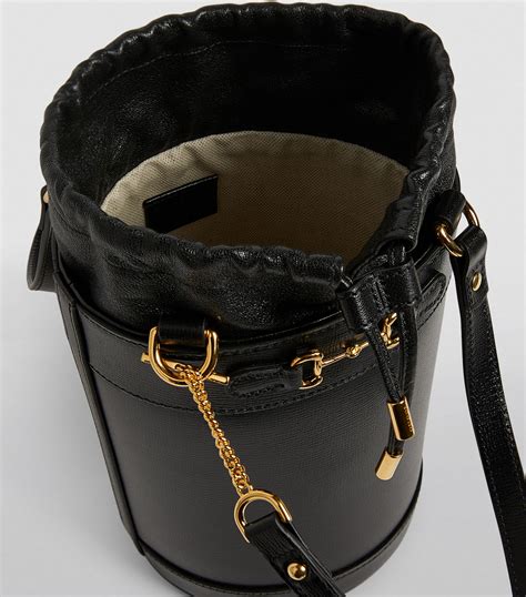 gucci black leather bucket bag|gucci horsebit 1955 shoulder bag.